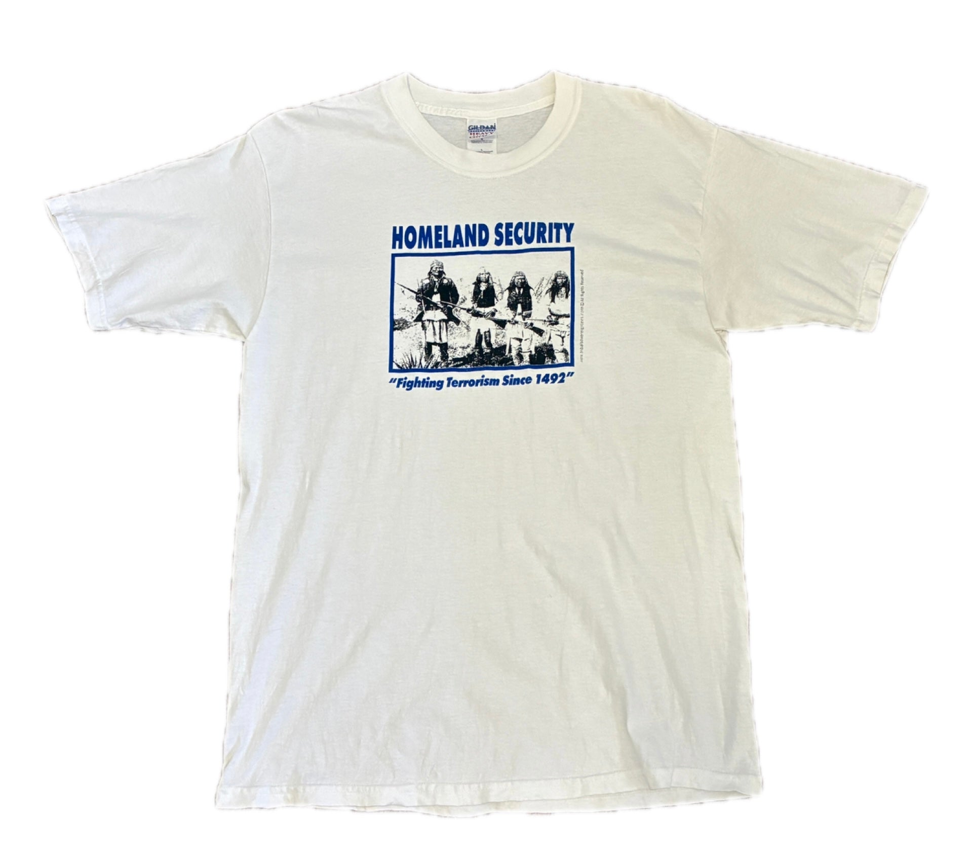 Vintage 2000s Homeland Security Native American Tee - L
