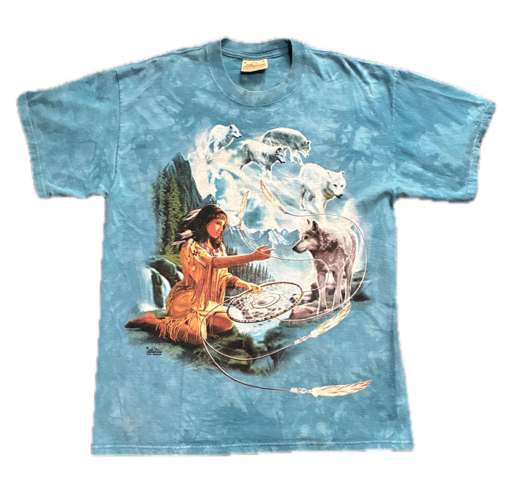 Vintage 2001 The Mountains Native American Tee - L