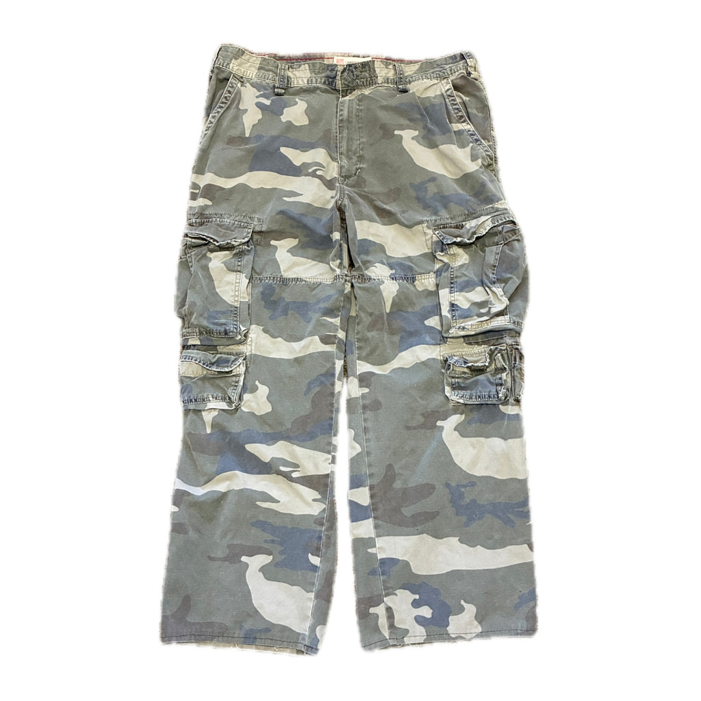 Y2K Camo Baggy Cargo Pants - 38