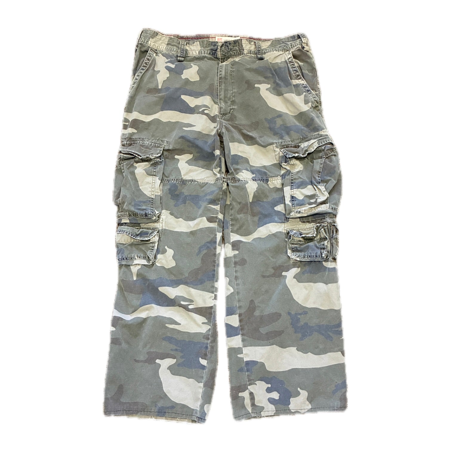 Y2K Camo Baggy Cargo Pants - 38