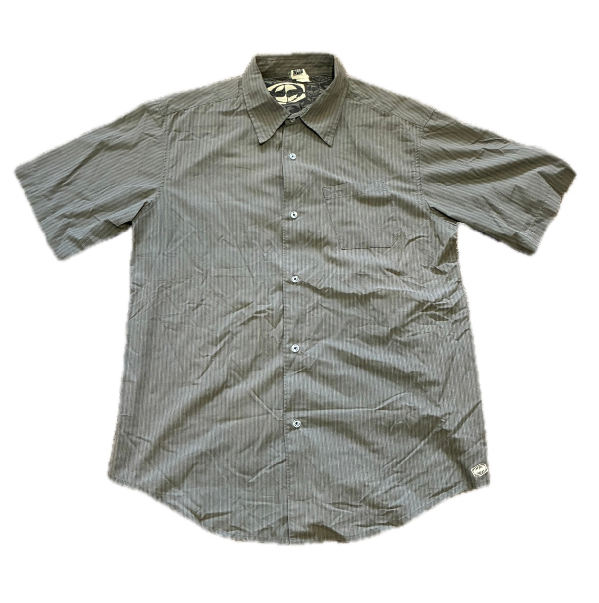 2000s Split Button Up Shirt - L