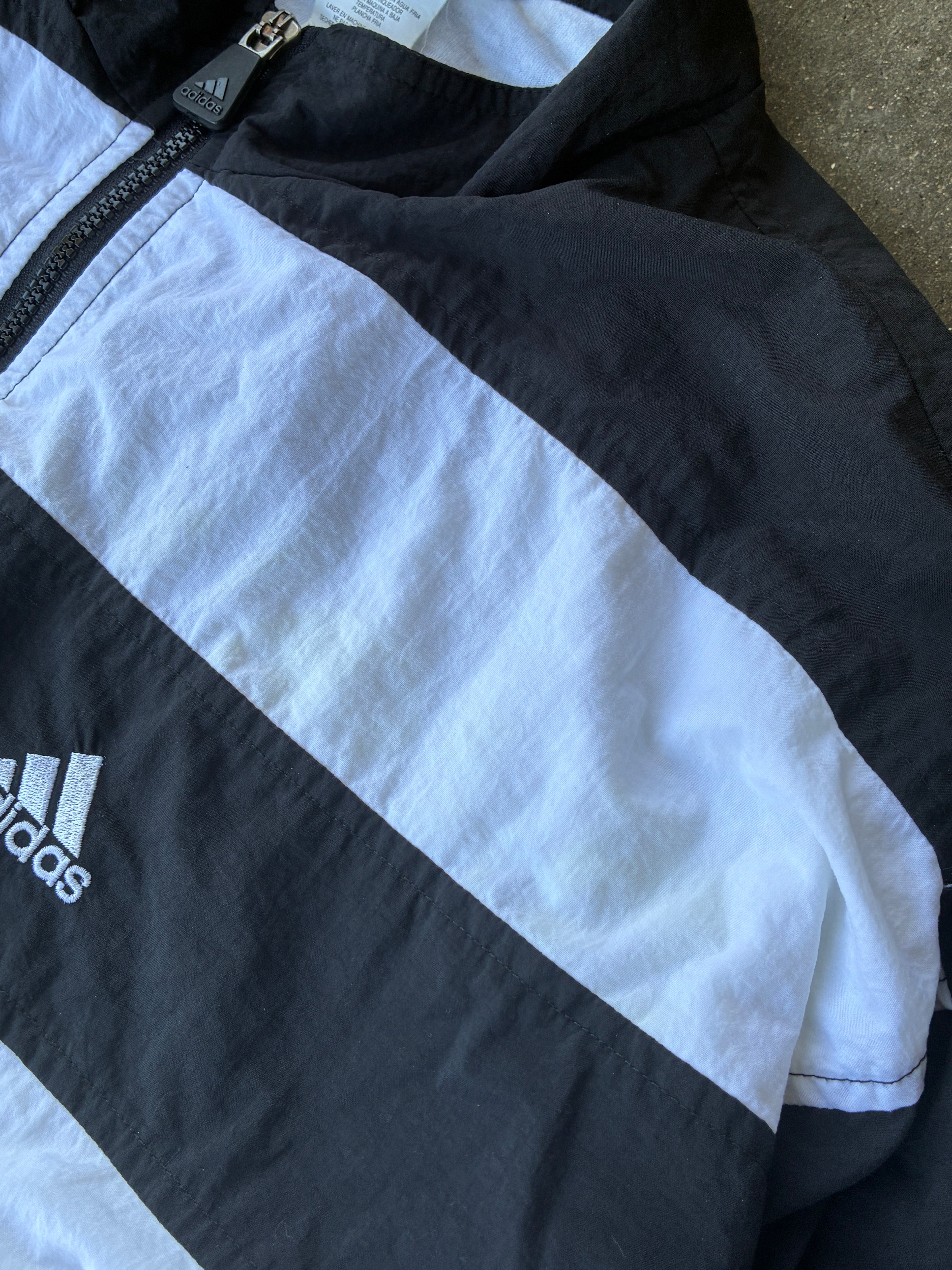 ‘90s Adidas Striped Windbreaker- XL